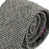 Jeri Black Houndstooth Wool Tie 8cm